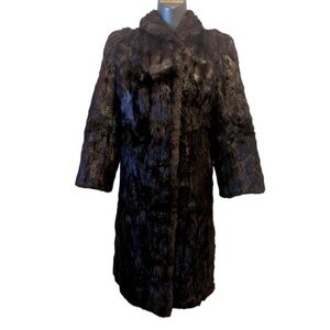 VINTAGE brown mink fur coat ***No size tag **
